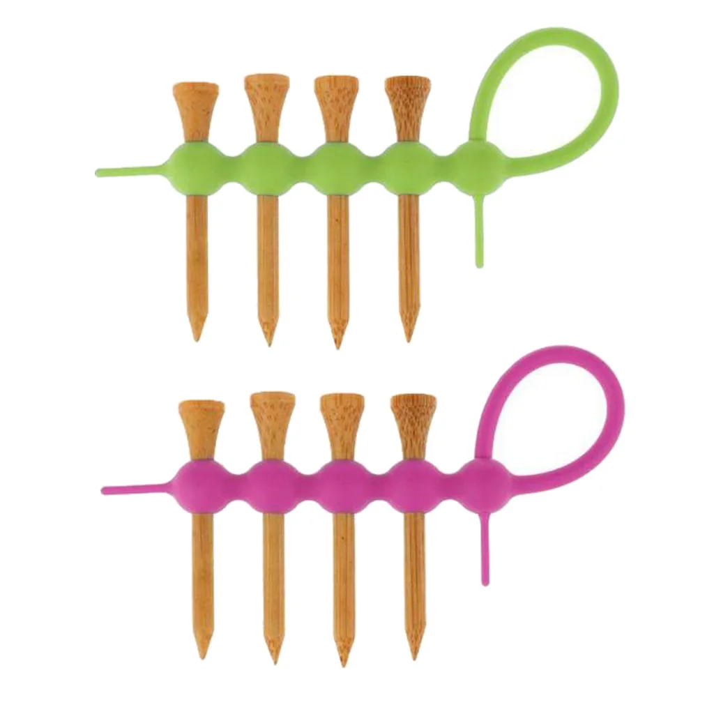 2 шт. портативный мини Гольф Тройник Держатель Перевозчик и 8 55 мм деревянные