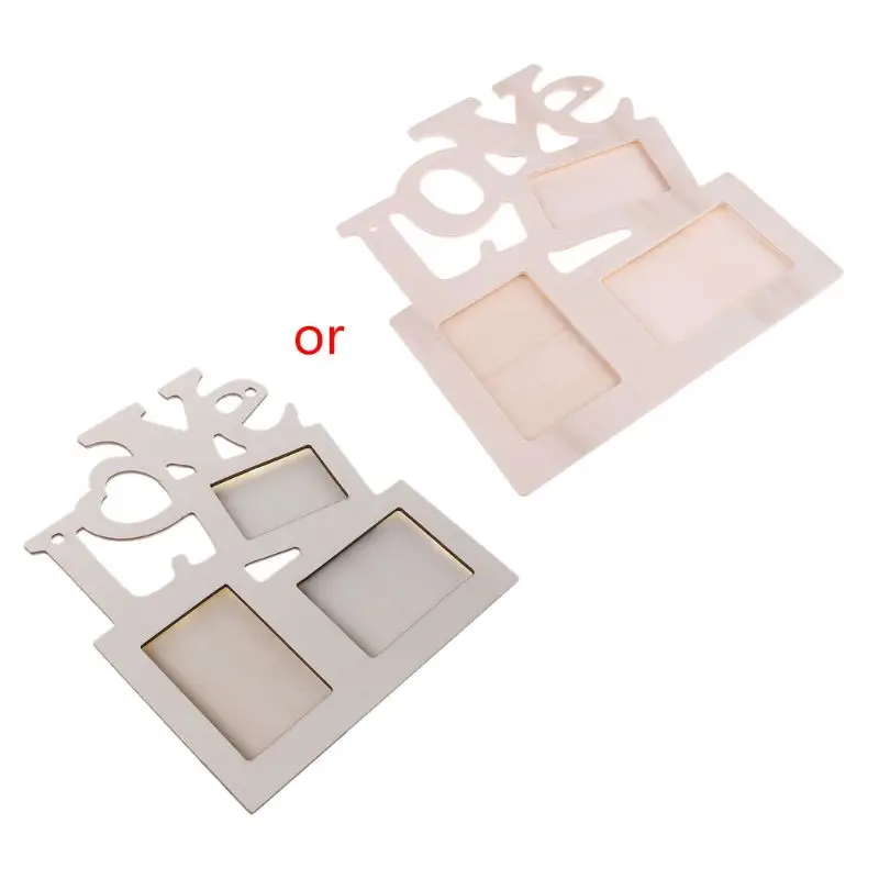 

Трехслойная рамка для фотографий «сделай сам», держатель для картин, полый деревянный, без рисунка