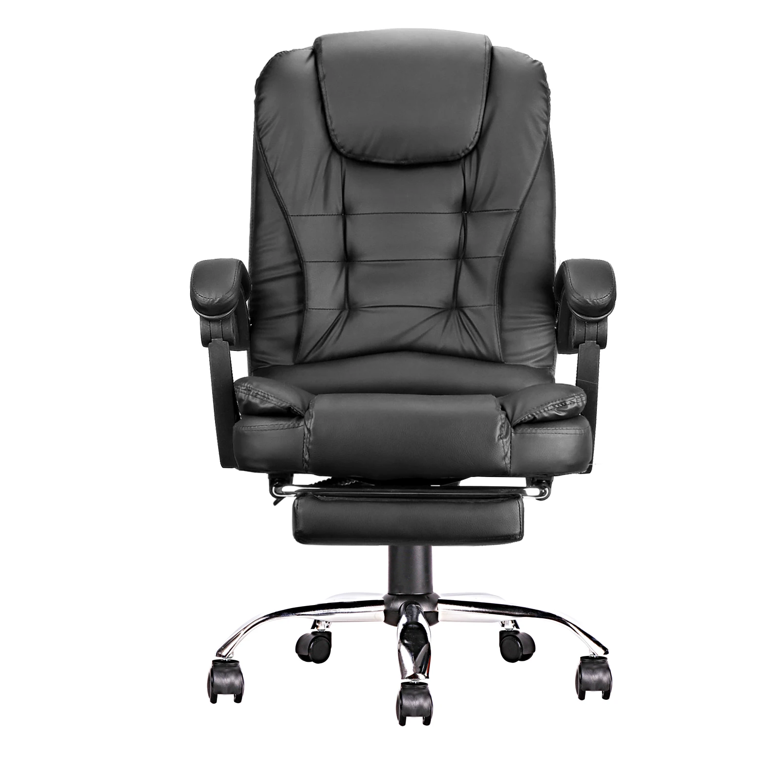 

Office Swivel Chair Ergonomic Executive Game Chair Computer Chair w/Footrest High Back Adjustable Height&Angle Black/Cafe/Amber