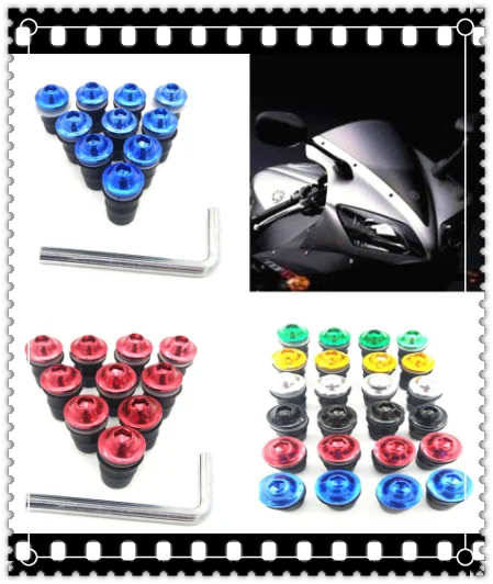 Комплект болтов для крепления ветрового стекла мотоцикла 5 мм винтовые гайки