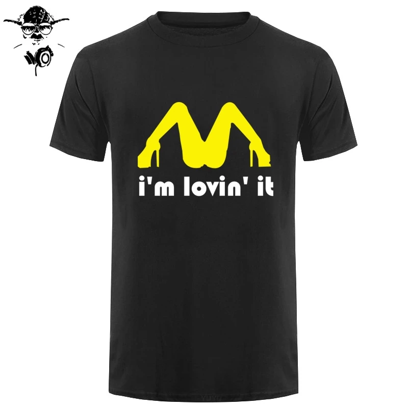 Трехцветная футболка с надписью I'm Love It inaсобственate нападение Мужская забавная