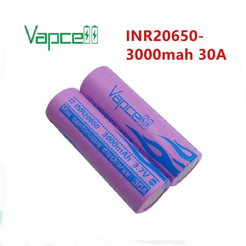 Оригинальный перезаряжаемый аккумулятор Vapcell INR20650 3000 мАч 30 А 3 7 в с высоким