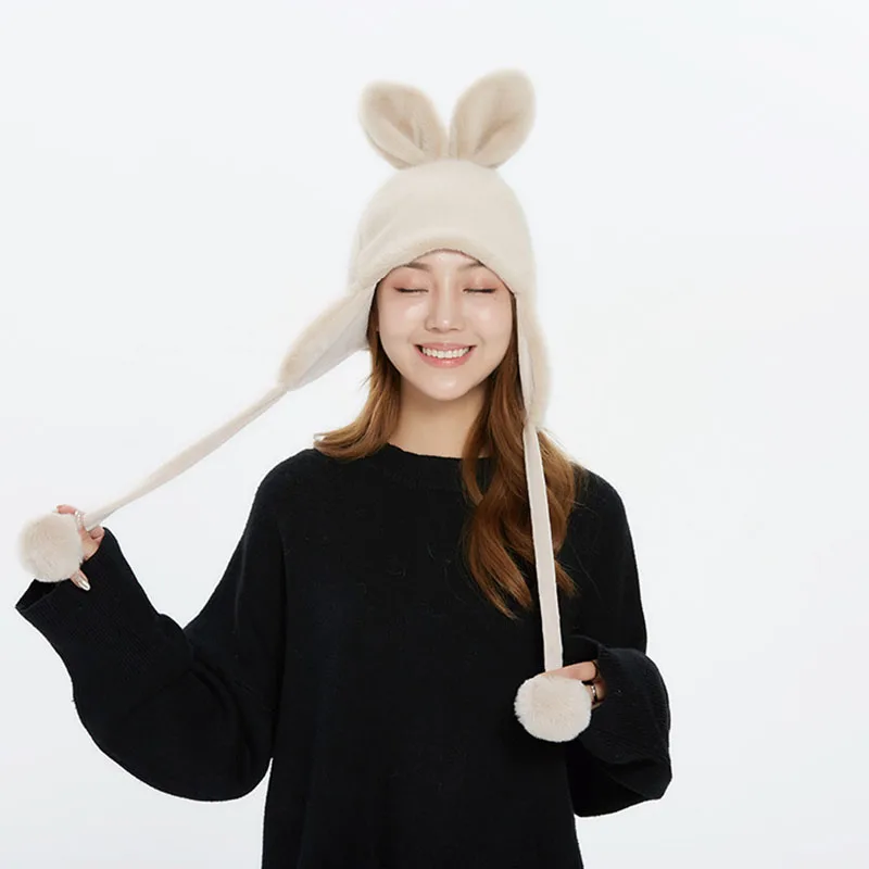 Фибоначчи новинка 2019 Lmitation мех кролика мягкие теплые животные шапки уши для сцены