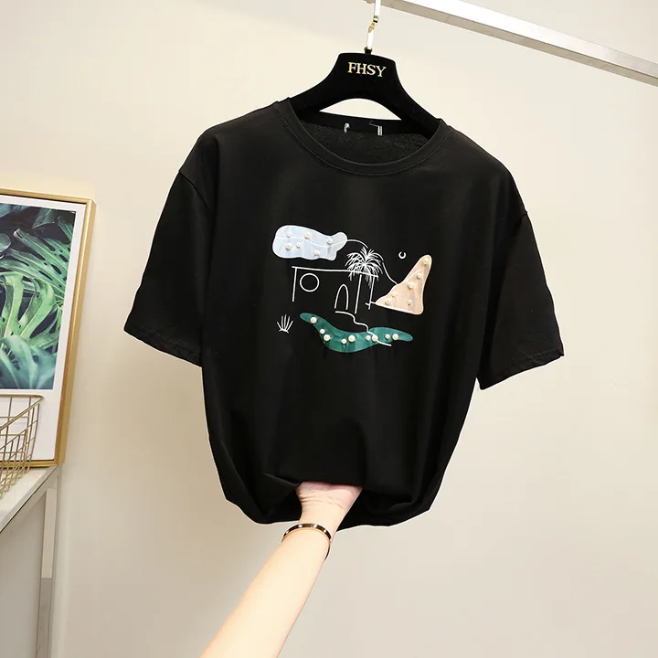 

High quality classic fashion hot summer women's casual breathable short sleeve T-shirt