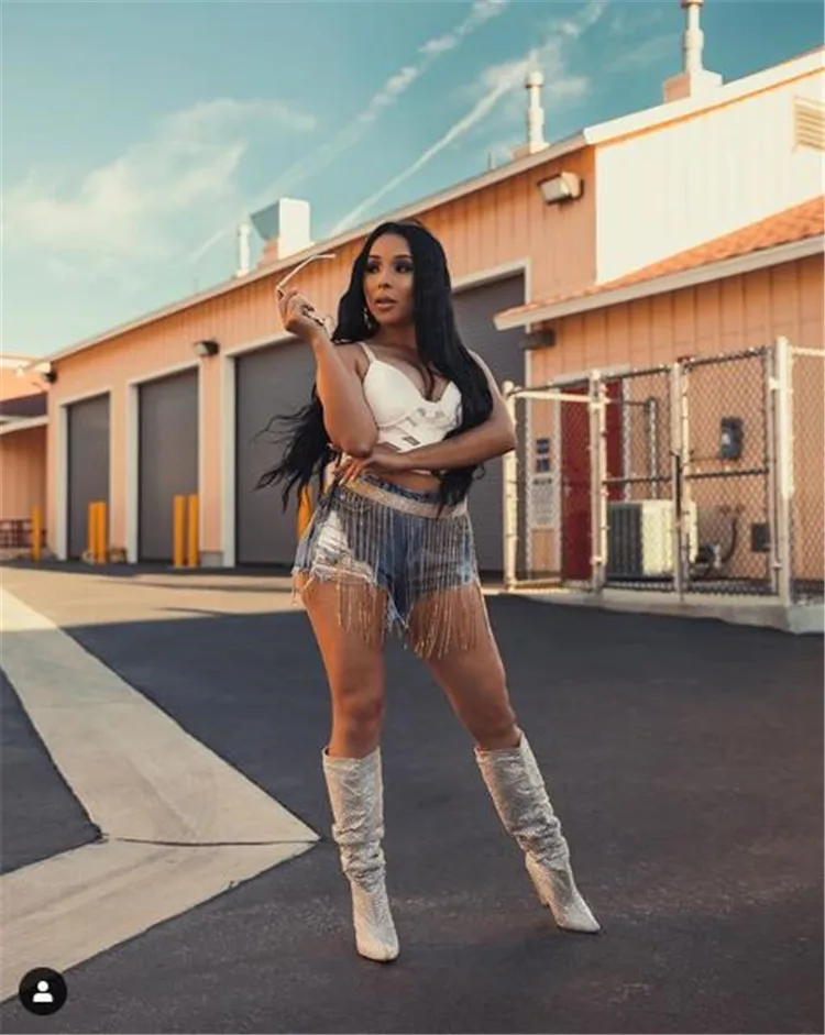 

Meihuida Women Luxury Bling Mental Belt Long Tassel Crystal Chain Waist Fringe Belt Office Lady Fashion Apparel Accessories