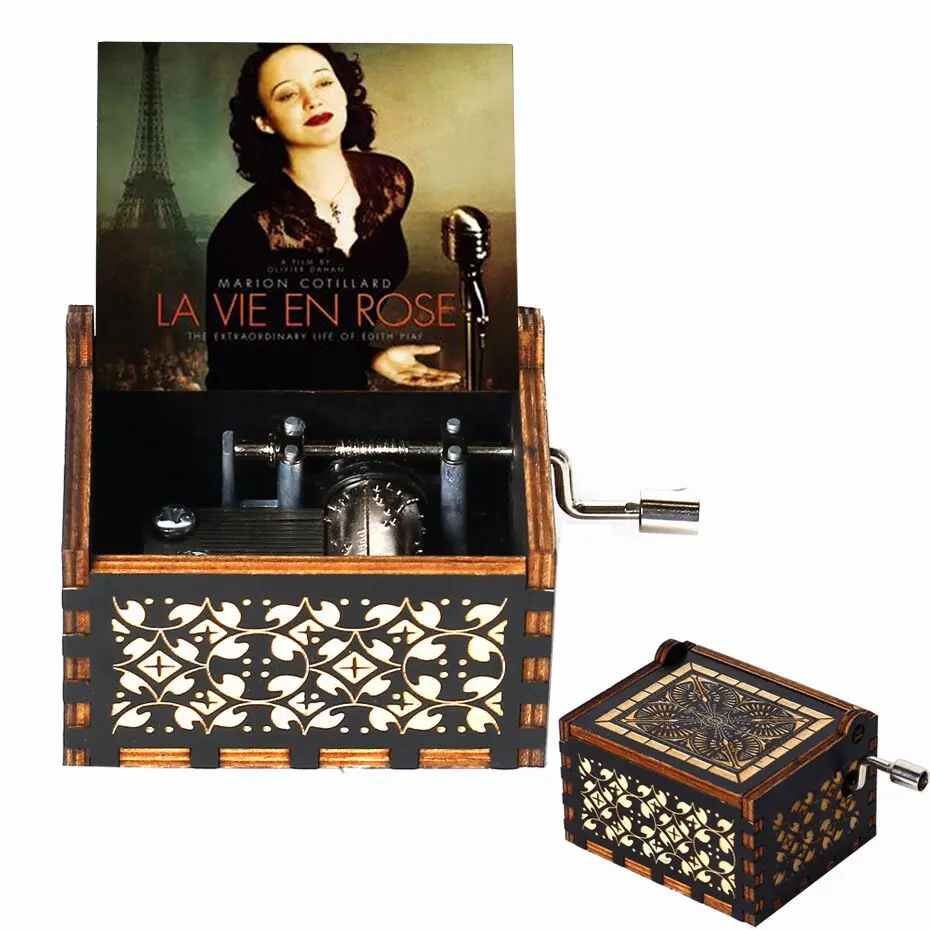 Деревянная музыкальная шкатулка с изображением черной королевы парка Юрского