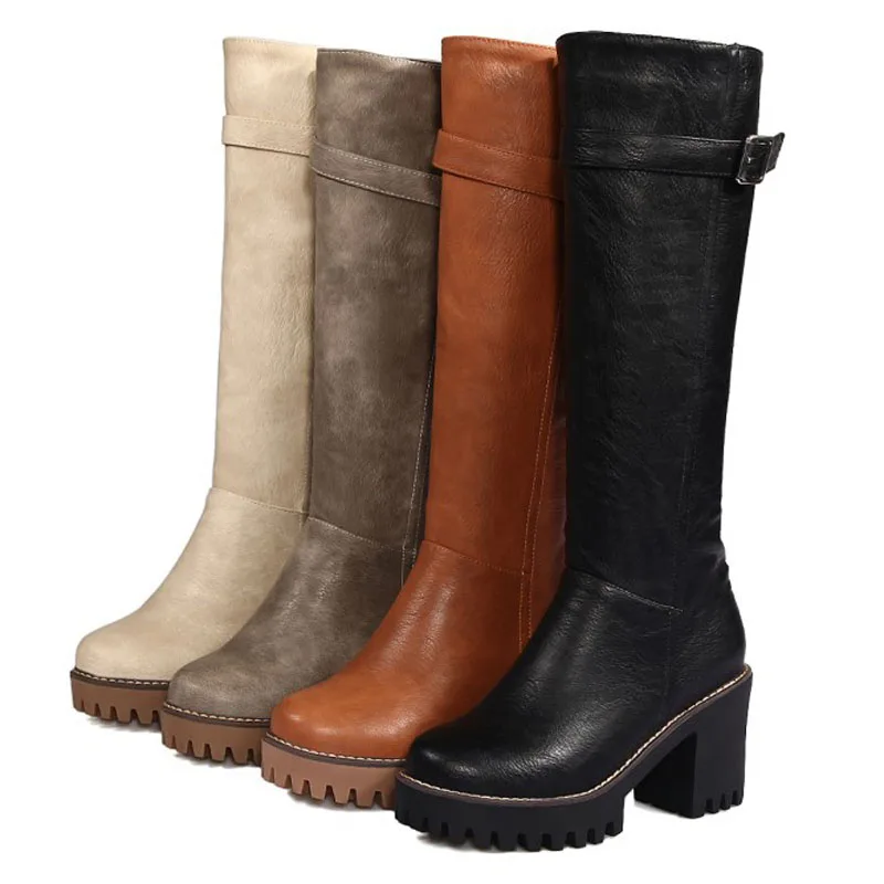 Зимние пикантные женские мотоциклетные ботинки женская обувь длинные сапоги с