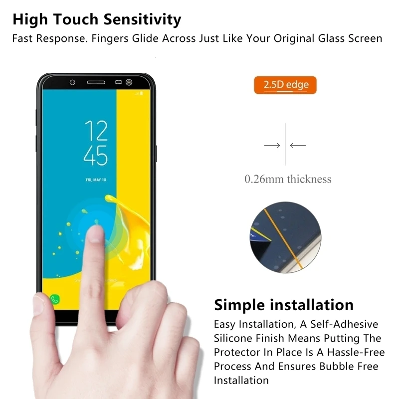 9H протектор экрана для samsung Galaxy J6 2018 J600F J600G Защитная пленка телефона J8 SM J800F