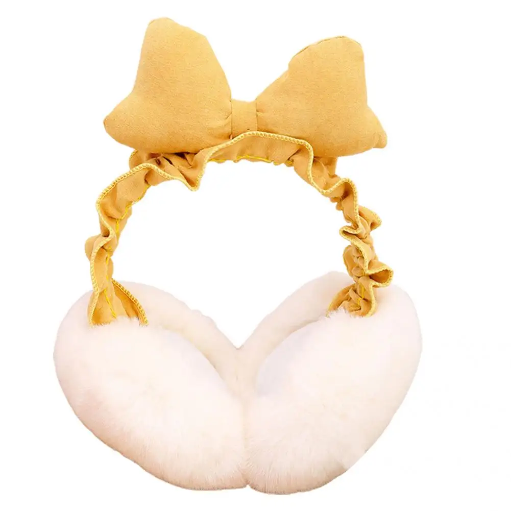 Отличные зимние наушники гибкие однотонные плюшевые для девушек |