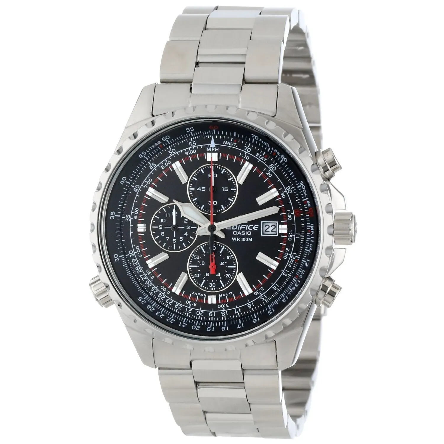 Casio EF-527D-1A мужские японские наручные часы-хронограф с секундомером и