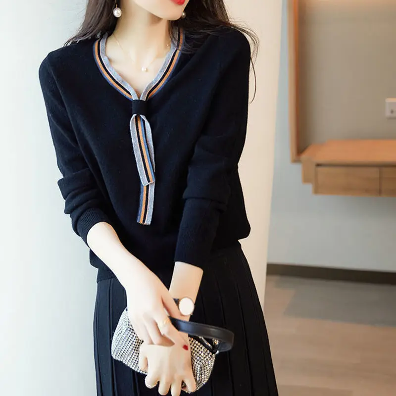 

2021 spring autumn new lazy knit oversize sweater women's pullover Korean loose bottoming shirt big sweater