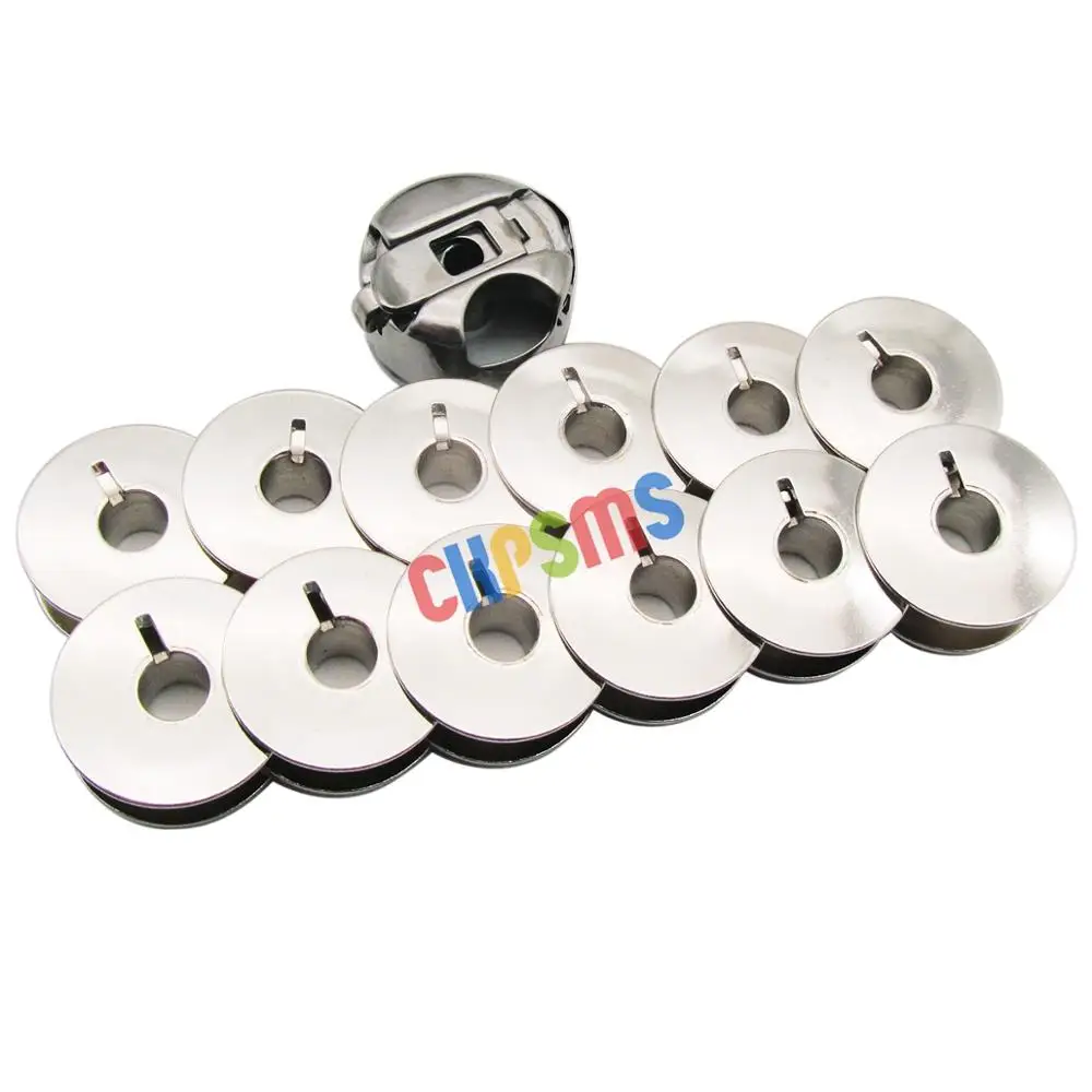 

#173058+55623S 12PCS BOBBIN CASE & BOBBINS Compatible with SINGER 206,206K,206W, 306,306K,306W,319