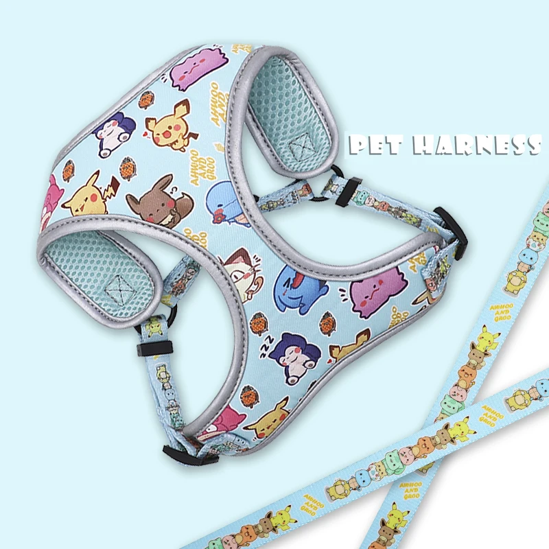 

personalized Reflective Dog Cat Harness Vest Pet Adjustable Walking Leash Set for Puppy Small Medium Dogs Chihuahua Pet Supplies