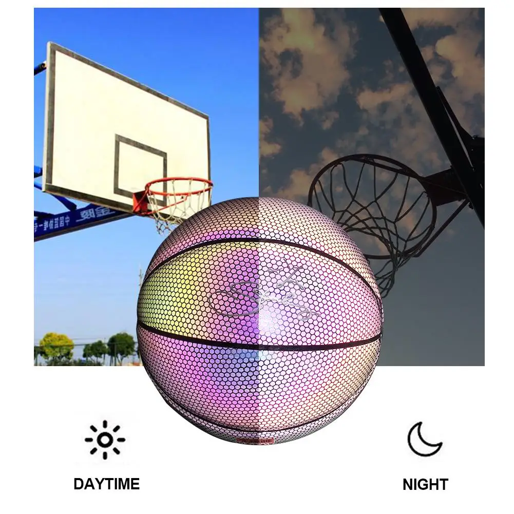 Светильник вверх баскетбольный мяч Батарея ПУ светится в темноте Баскетбол