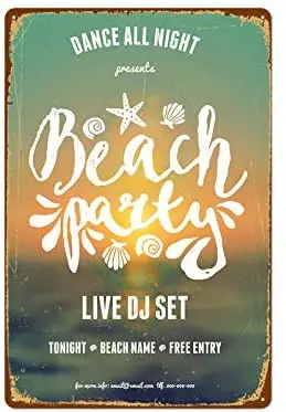 

Summer Beach Surfing Bikini Bar Cafe Home Oil Station Garage Kitchen Farm Countryside Vintage Retro Tin Signs