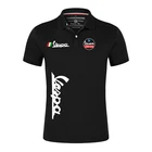 Рубашка-поло Vespa мужская с логотипом, хлопок, короткий рукав, повседневная спортивная, Классическая, лето 2021