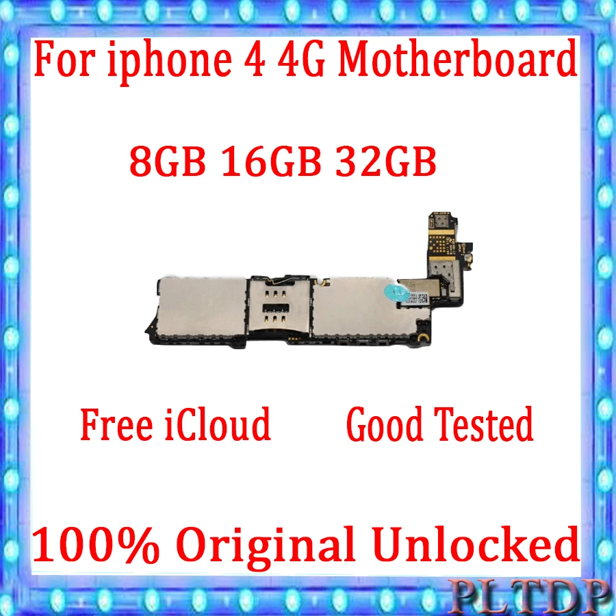 100% оригинальная разблокированная материнская плата для iphone 4 с системой IOS 4G 8 ГБ 16