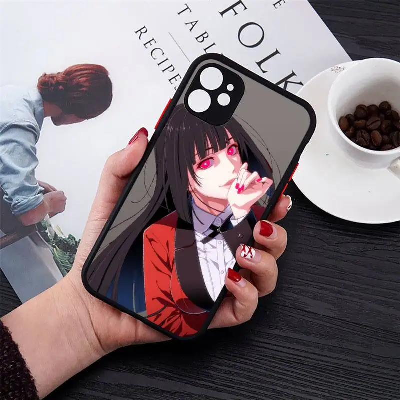 

Crazy Excitement Manga Kakegurui Phone Cases matte transparent For iphone 7 8 11 12 plus mini x xs xr pro max cover