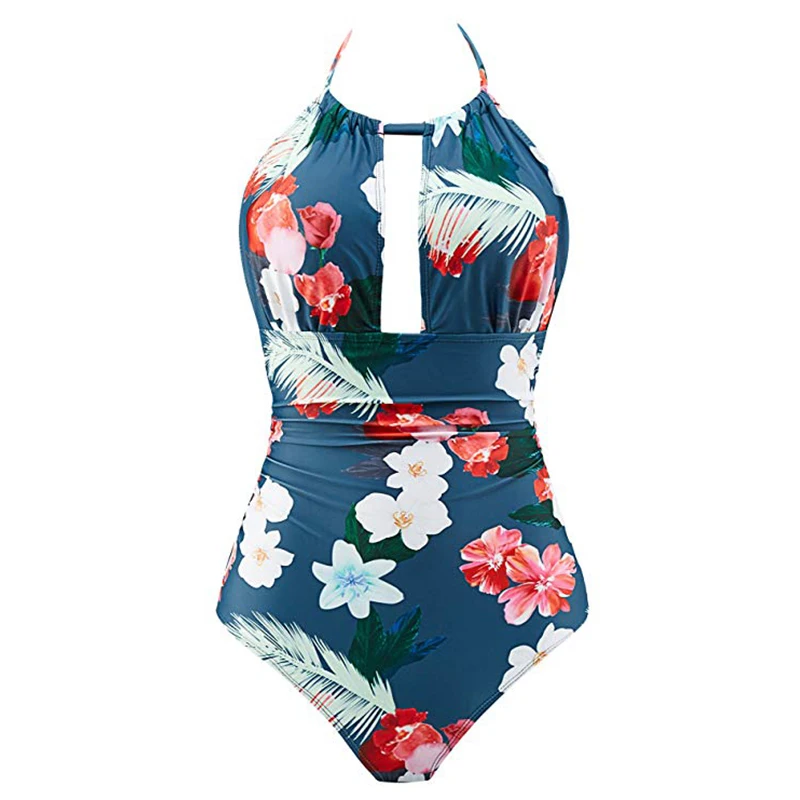 Бикини с цветочным принтом слитный купальник для женщин новинка 2019 пляжная