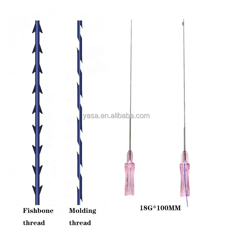 

Top Selling pdo pcl plla thread lifting cog 4d 6d fishbone molding Wires hilos 18g 19g 21g 100mm