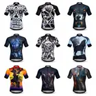 Футболка мужская велосипедная с коротким рукавом и черепом