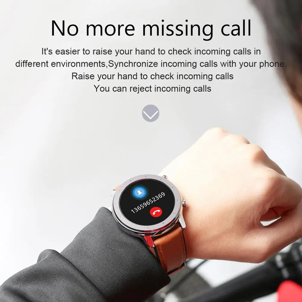 L11 1.3inch Full Round Touch Screen IP68 Waterproof Bluetooth ECG PPG Heart Rate Monitor Sports Fshion Smart Watch Support APP |