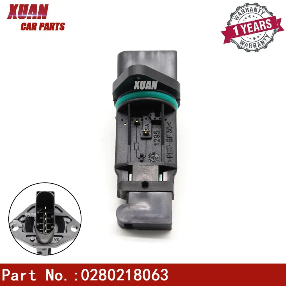 XUAN MASS AIR FLOW METER SENSOR 0280218063 FOR Audi A3 A4 A6 TT Volkswagen New Beetle Golf Je-tta Passat Bora Polo 06A906461L