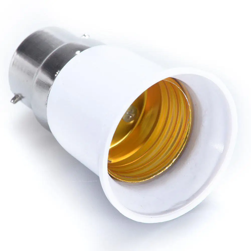 

1Pcs B22 to E27 Fireproof Material Lamp Holder Converter Socket light Bulb Base Adapter