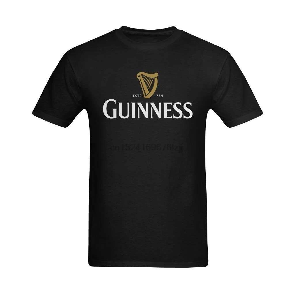 100% хлопковые мужские футболки с оригинальным логотипом Guinness |