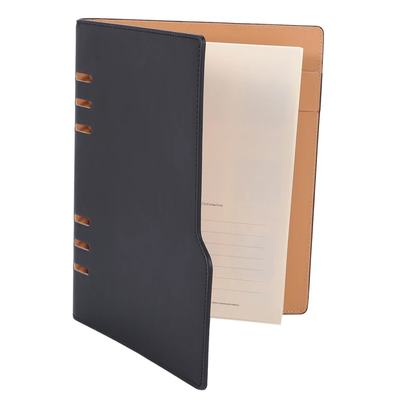 

Notebook A5 Leather Journal Annual Planner Spiral Agenda Personal Diary Binder Pocket Organizer for Stationery
