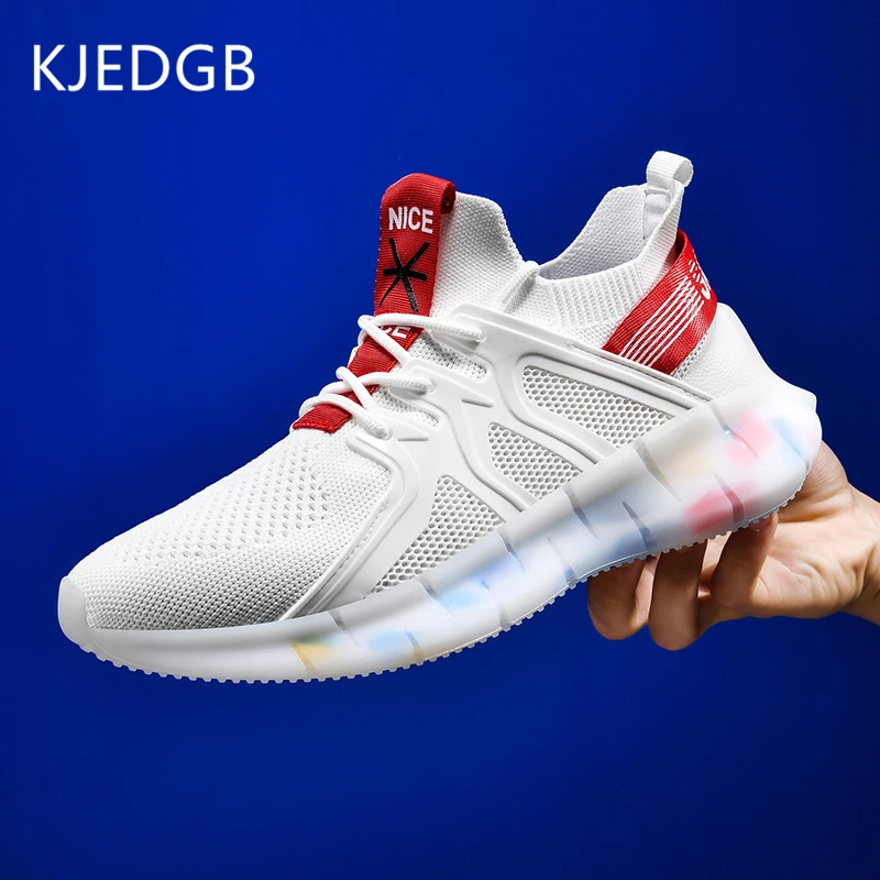 KJEDGB бренд мужские кроссовки 2020 сетка дышащая модная прогулочная повседневная