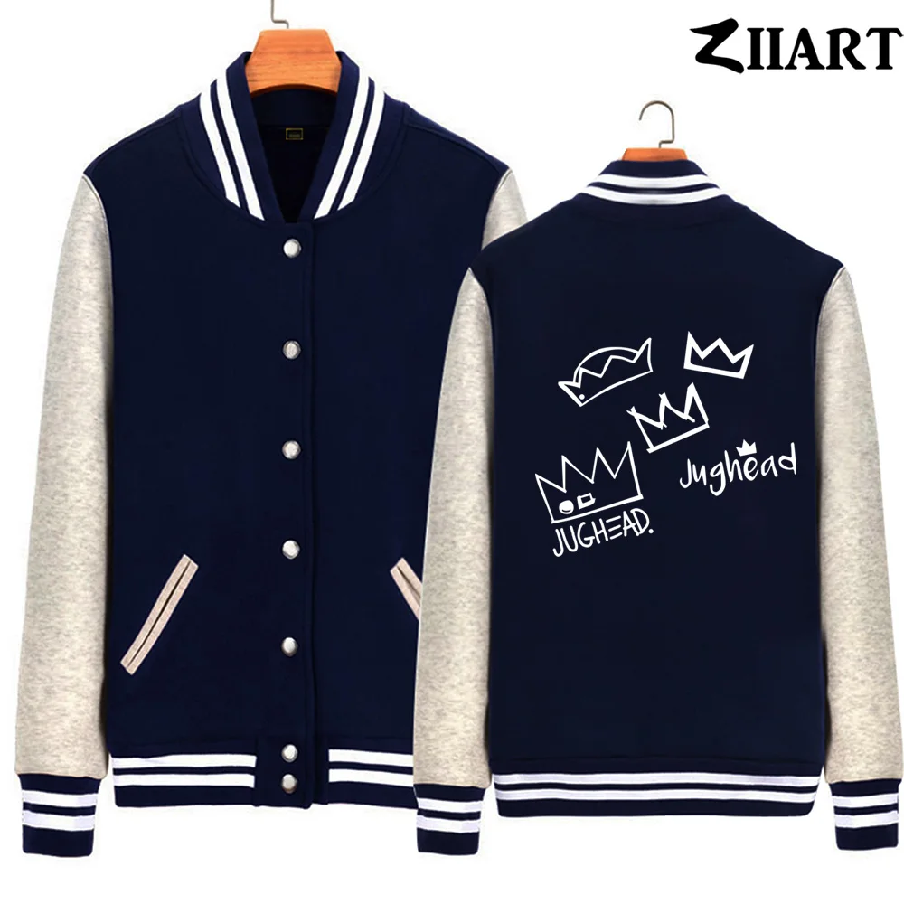 Женская флисовая куртка Jughead Jones Crown для бейсбола на осень и зиму одежда пар ZIIART |