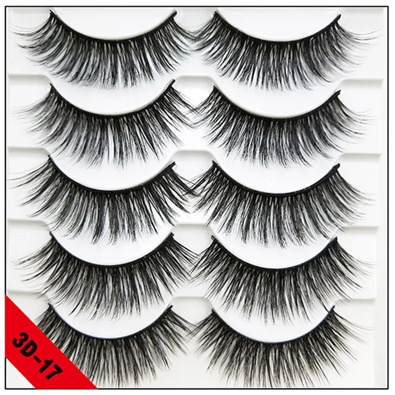 5 пар натуральные накладные Искусственные ресницы длинные Макияж 3d норковые