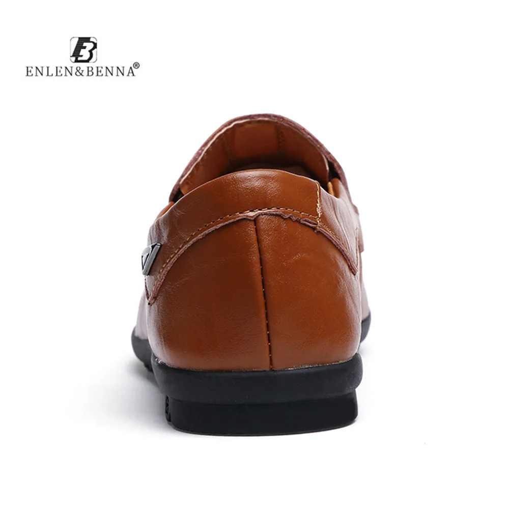 Повседневные мужские кожаные туфли роскошные дышащие мокасины лоферы с высоким