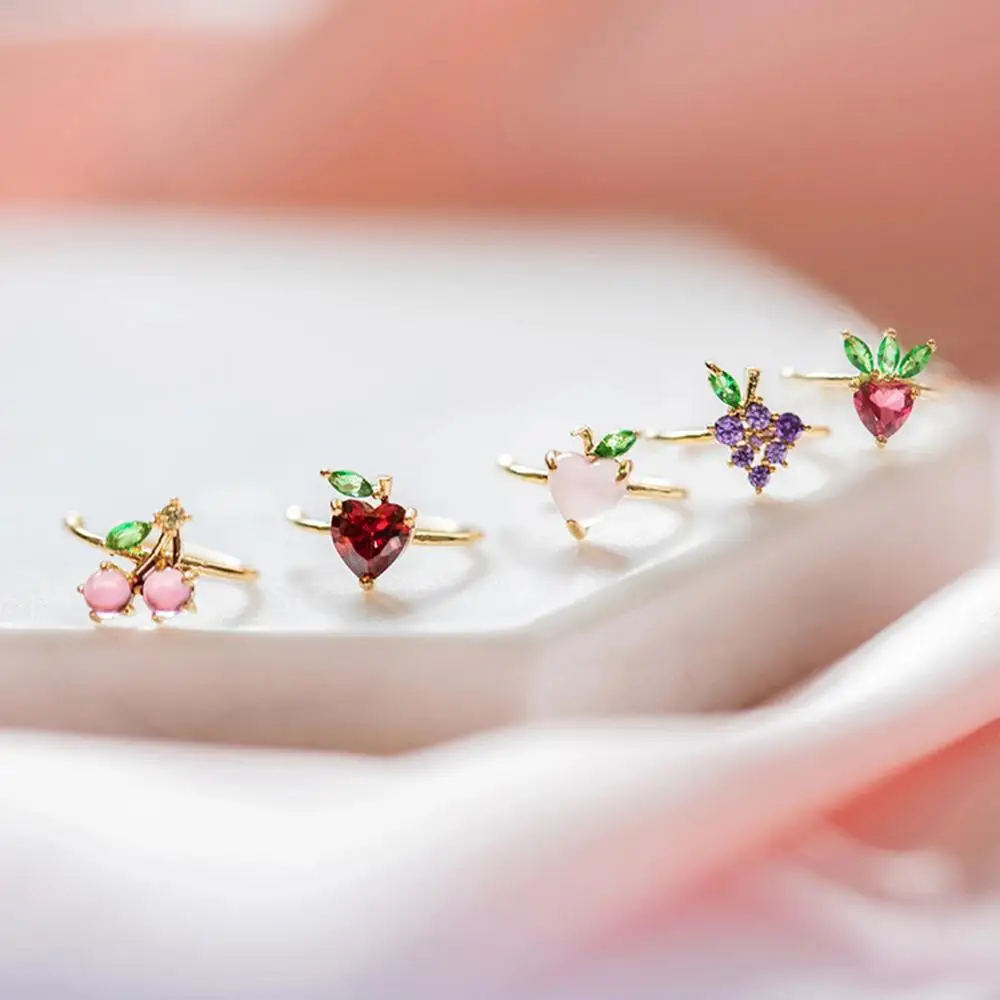 Модные милые серьги с кристаллами в виде фруктов и вишни для женщин