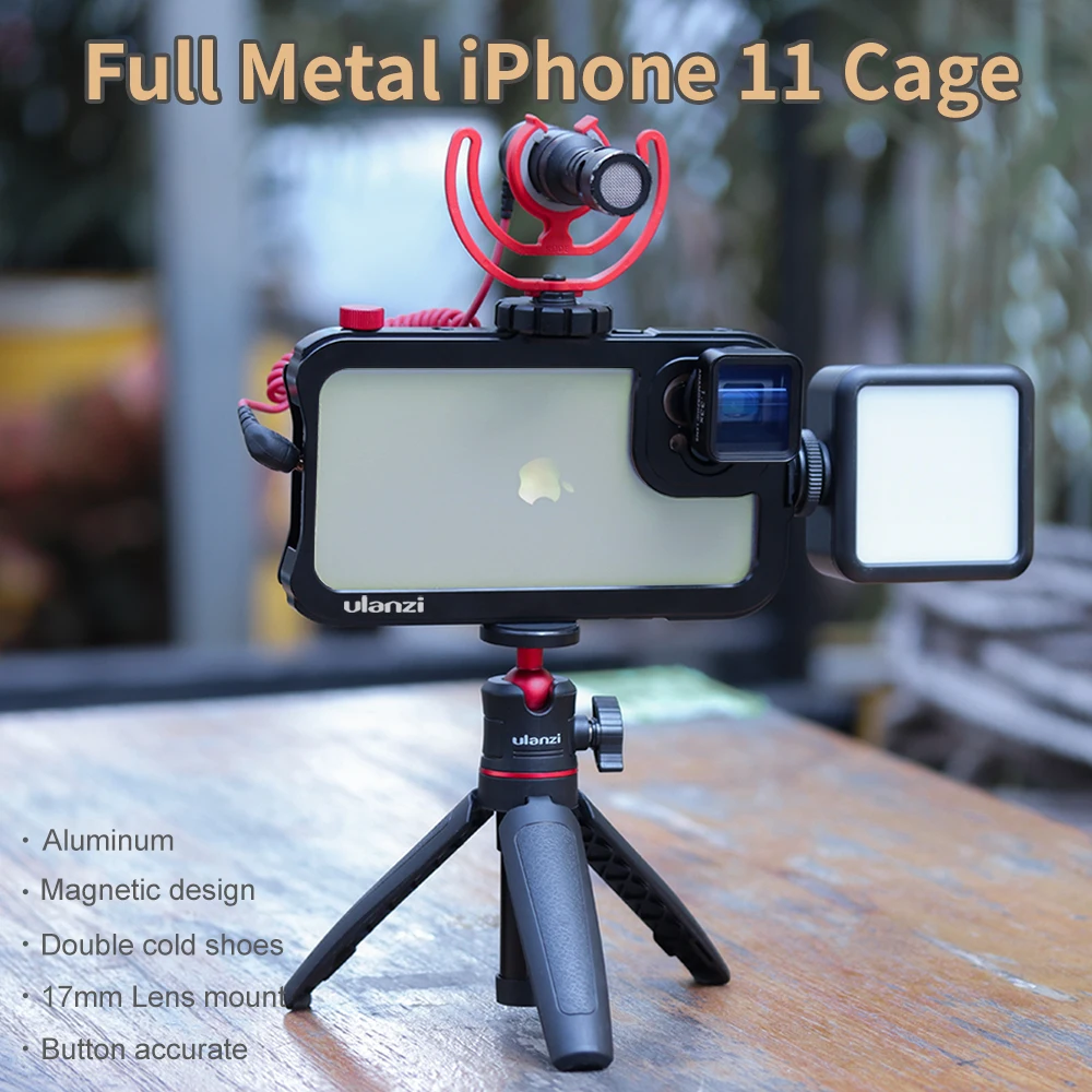 MAMEN клетка для камеры телефона iPhone 11 Pro Max Youtube Vlog защитный чехол крепление