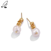 ssteel 925 sterling silver chain pearl luxury stud bohemian earrings for women designer 2021 trend personalized fine jewellery