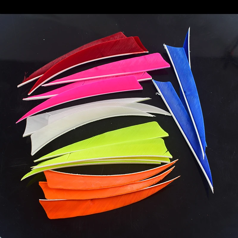 

12Pcs Hunting Archery Vanes 5Inch Shield Turkey Feathers Arrow Feather Fletching For Any Wooden Arrow DIY Archery Accessories