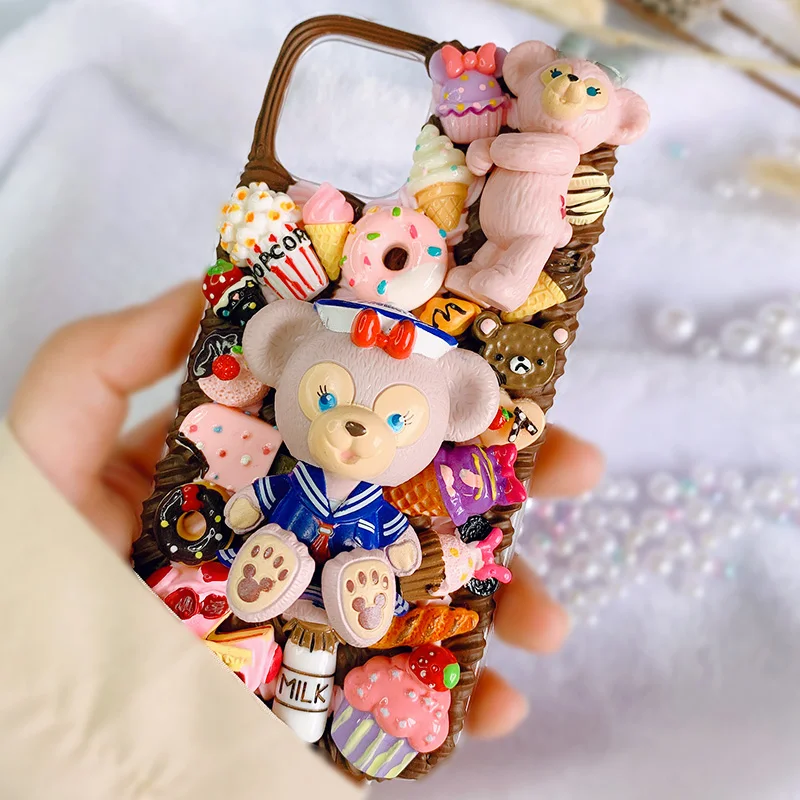 Чехол сделай сам для Samsung s8/s9/s10 plus note 8/note9/note10 + 3D чехол с милым медведем телефона