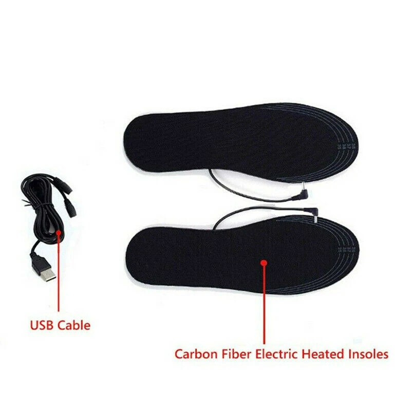 Электрические Подогреваемые стельки для обуви с USB разрезаемые моющиеся