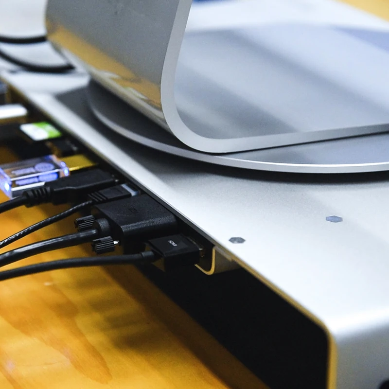Док станция 11 в 1 с USB C док со встроенным алюминиевым сплавом для мониторов Imac Pro и