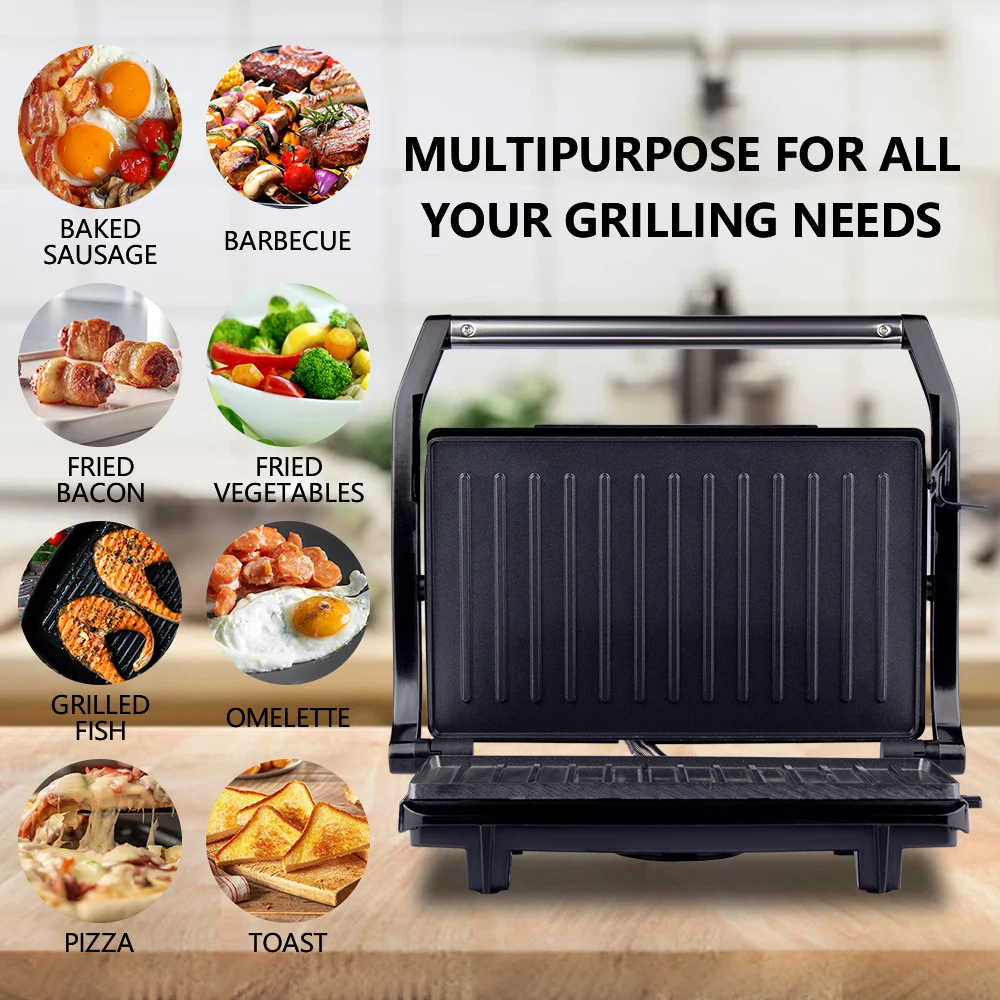 home grill electric bbq double sided smokeless non stick barbecue machine electric hotplate grilled meat pan steak grill machine free global shipping