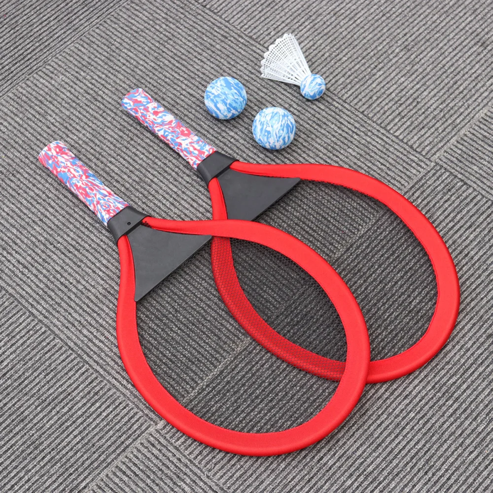 

1 Pair Children's Tennis Racket Kids Palying Badminton Oval Rackets Game Props for Kindergarten Primary School Outdoor Sports (