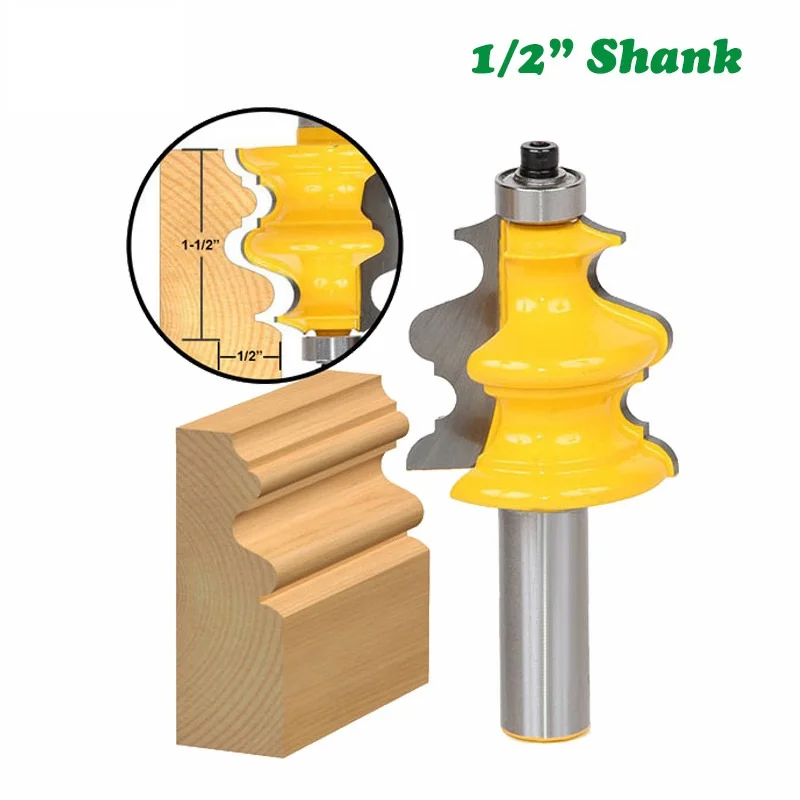

1/2\\'\\' Shank Router Bit Carbide Woodworking Milling Cabinet Door Useful