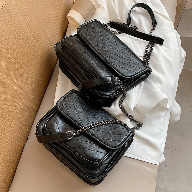 

Винтажная квадратная сумка через плечо, модная новинка 2020, Высококачественная женская дизайнерская сумка из искусственной кожи, сумка-месс...