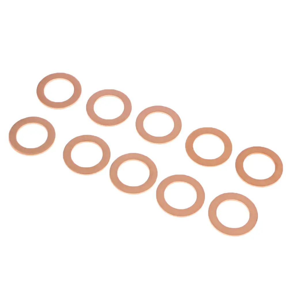 

10Pcs Metal Oil Drain Plug Crush Washers Gaskets For Ford Bronze
