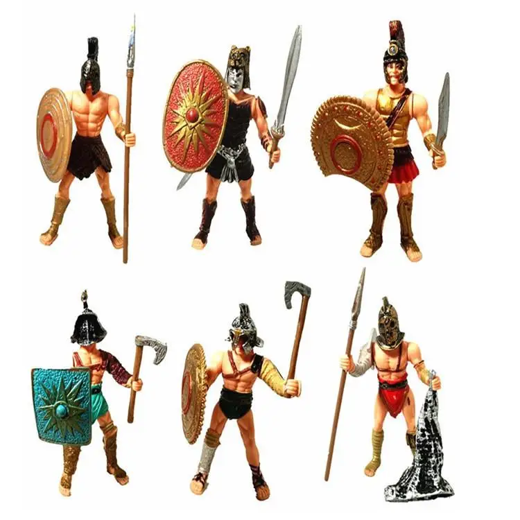 6 шт. Римский самурайский Солдат модель игрушка для украшения стола комнаты