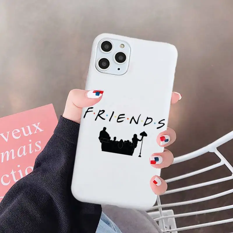 

Friends TV Show Door Phone Case White Candy Color for iPhone 6 7 8 11 12 s mini pro X XS XR MAX Plus