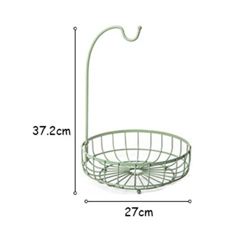 

Ins Hanger Fruit Basket Banana Rack Snack Basket Household Debris Simple Wrought Iron Storage Basket 2021 New