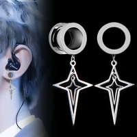 2pcs earrings rings ear plugstunnels men ear expansions ear reamer stud piercing dilataciones oreja body jewelry star dangle